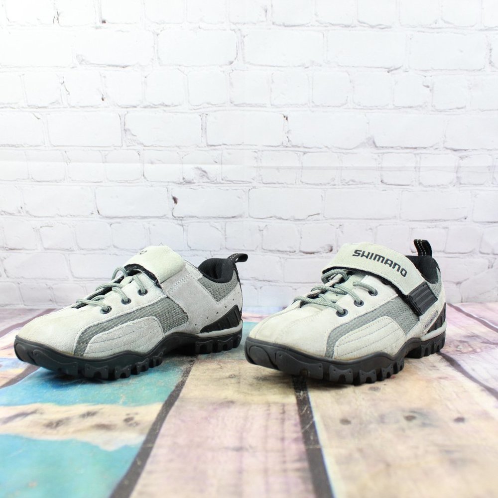 Shimano Gray Suede Mesh Mountain Biking Cycling Shoes Size 6 - Picture 2 of 9